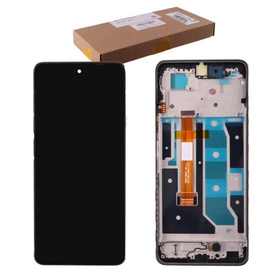 REALME C67 4G ΟΘΟΝΗ + TOUCH SCREEN + LENS + FRAME 621029000120 BLACK ORIGINAL SERVICE PACK