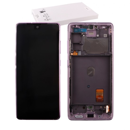 SAMSUNG S20 FE 4G G780/ S20 FE 5G G781 ΟΘΟΝΗ + TOUCH SCREEN + LENS + FRAME GH82-31329C PURPLE (NO CAMERA) ORIGINAL SERVICE PACK