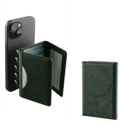 IDOL 1991 LEATHER POCKET MAGSAFE RFID CARD WALLET GREEN
