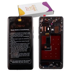 HUAWEI P30 PRO NEW EDITION ΟΘΟΝΗ + TOUCH SCREEN + LENS + FRAME HF-02354NAC BLACK HYPER-FIX SERVICE PACK
