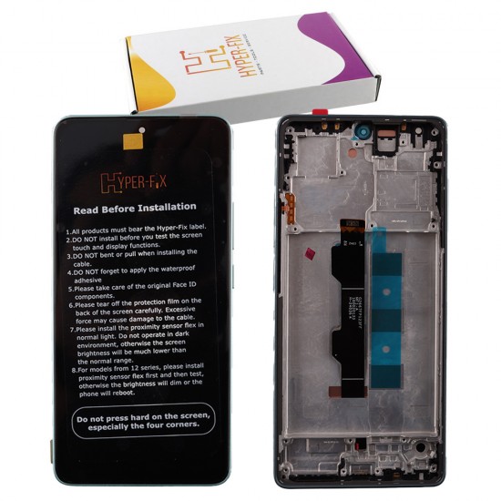 XIAOMI REDMI NOTE 13 PRO 4G/POCO M6 PRO 4G ΟΘΟΝΗ + TOUCH SCREEN + LENS + FRAME HF-56000100N600 GREEN HYPER-FIX SERVICE PACK