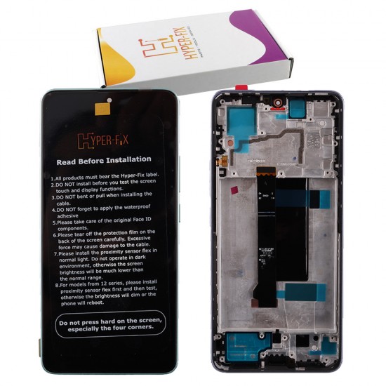 XIAOMI REDMI NOTE 13 PRO 5G/POCO X6 5G ΟΘΟΝΗ + TOUCH SCREEN + LENS + FRAME HF-5600030N1600 PURPLE HYPER-FIX SERVICE PACK