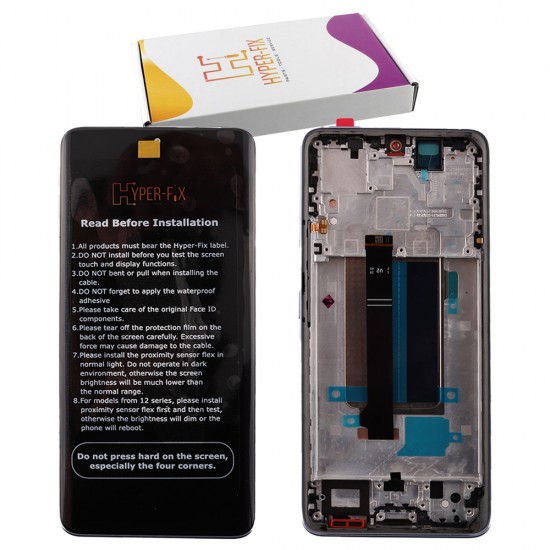 XIAOMI REDMI NOTE 13 PRO PLUS 5G ΟΘΟΝΗ + TOUCH SCREEN + LENS + FRAME HF-560003N16U00 PURPLE HYPER-FIX SERVICE PACK