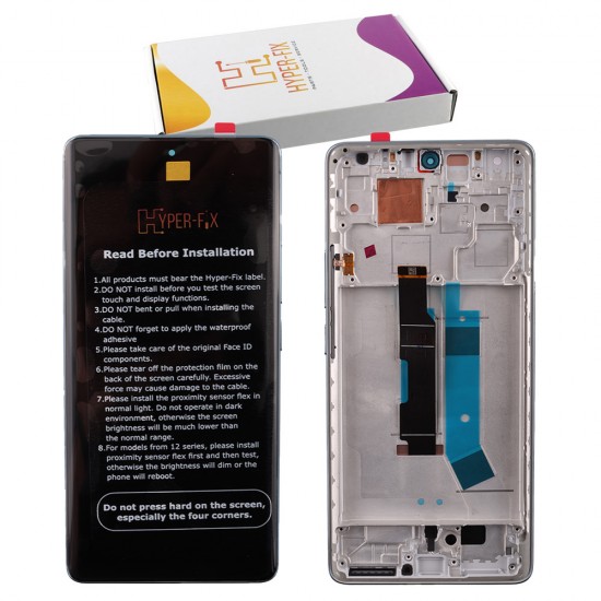 XIAOMI REDMI NOTE 14 PRO 4G ΟΘΟΝΗ + TOUCH SCREEN + LENS + FRAME HF-560001000O600 BLUE HYPER-FIX SERVICE PACK