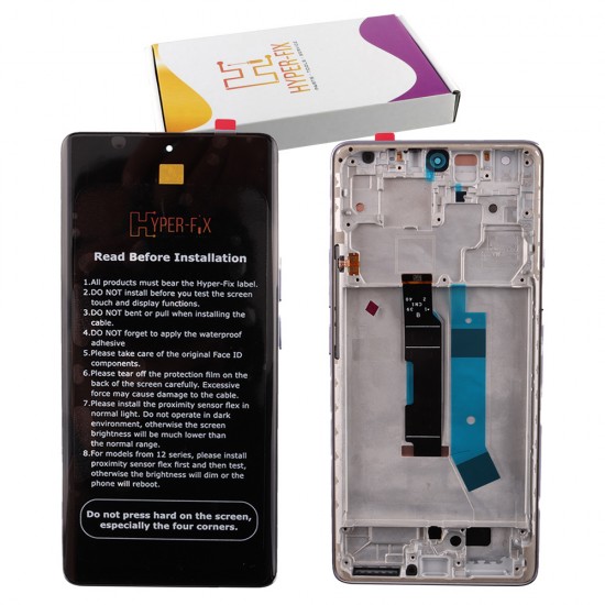 XIAOMI REDMI NOTE 14 PRO 4G ΟΘΟΝΗ + TOUCH SCREEN + LENS + FRAME HF-560002000O600 PURPLE HYPER-FIX SERVICE PACK