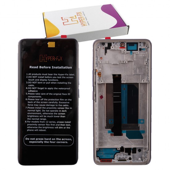 XIAOMI REDMI NOTE 14 PRO PLUS 5G ΟΘΟΝΗ + TOUCH SCREEN + LENS + FRAME HF-5600180O16U00 PURPLE HYPER-FIX SERVICE PACK