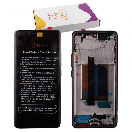 XIAOMI REDMI NOTE 14 PRO PLUS 5G ΟΘΟΝΗ + TOUCH SCREEN + LENS + FRAME HF-5600190O16U00 BLACK HYPER-FIX SERVICE PACK