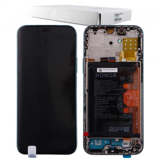 HONOR 200 LITE 5G ΟΘΟΝΗ + TOUCH SCREEN + LENS + FRAME + BATTERY 0235ALPU CYAN BLUE ORIGINAL SERVICE PACK