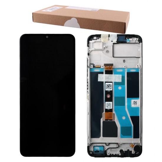 REALME C53 ΟΘΟΝΗ + TOUCH SCREEN + LENS + FRAME 621029000039 BLACK ORIGINAL SERVICE PACK