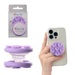 VOLTE-TEL POP STAND ΒΑΣΗ ΣΤΗΡΙΞΗΣ ΒΕΝΤΟΥΖΑ ΣΙΛΙΚΟΝΗΣ ΔΙΠΛΗΣ ΟΨΗΣ ΣΤΡΟΓΓΥΛΗ ΜΙΚΡΗ ΓΙΑ ΣΥΣΚΕΥΕΣ PURPLE