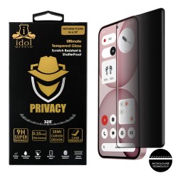 IDOL 1991 PRIVACY ANTISPY TEMPERED GLASS NOTHING PHONE 4a 6.78in 9H 0.25mm SEMI CURVED FULL GLUE BLACK IDOL 1991 PRIVACY ANTISPY TEMPERED GLASS NOTHING PHONE 4a 6.78in 9H 0.25mm SEMI CURVED FULL GLUE BLACK