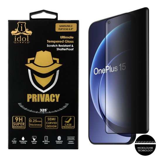 IDOL 1991 PRIVACY ANTISPY TEMPERED GLASS ONEPLUS 15 5G 6.78in 9H 0.25mm SEMI CURVED FULL GLUE FINGER UNLOCK BLACK IDOL 1991 PRIVACY ANTISPY TEMPERED GLASS ONEPLUS 15 5G 6.78in 9H 0.25mm SEMI CURVED FULL GLUE FINGER UNLOCK BLACK