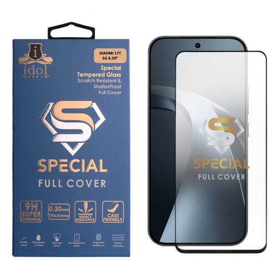 IDOL 1991 SPECIAL TEMPERED GLASS XIAOMI 17T 5G 6.59in 9H 0.25mm FULL COVER FINGER PRINT FULL GLUE BLACK