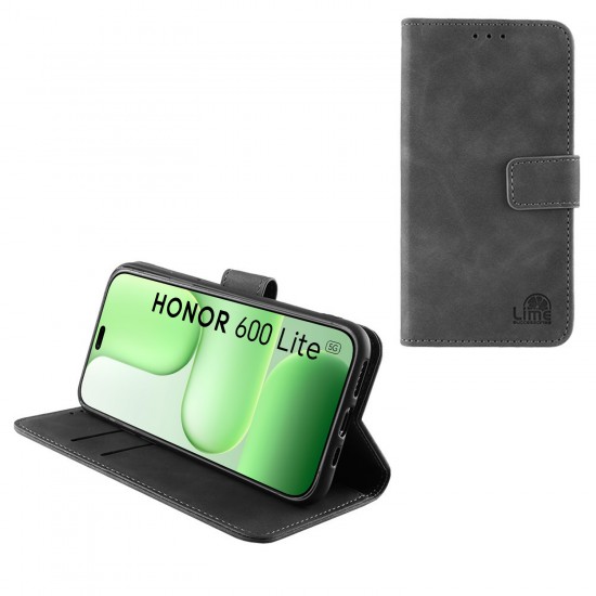 LIME ESSENTIAL ΘΗΚΗ HONOR 600 LITE 5G 6.6in MAGNET BOOK STAND CLIP GREY LIME ESSENTIAL ΘΗΚΗ HONOR 600 LITE 5G 6.6in MAGNET BOOK STAND CLIP GREY