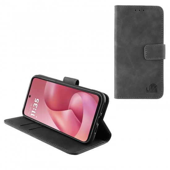 LIME ESSENTIAL ΘΗΚΗ MOTOROLA MOTO G57 POWER 6.72in MAGNET BOOK STAND CLIP GREY LIME ESSENTIAL ΘΗΚΗ MOTOROLA MOTO G57 POWER 6.72in MAGNET BOOK STAND CLIP GREY
