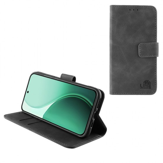 LIME ESSENTIAL ΘΗΚΗ OPPO RENO14 F 5G 6.57in MAGNET BOOK STAND CLIP GREY