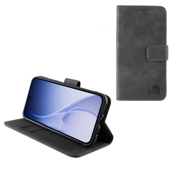 LIME ESSENTIAL ΘΗΚΗ OPPO RENO15 F/ RENO15 FS 5G 6.57in MAGNET BOOK STAND CLIP GREY