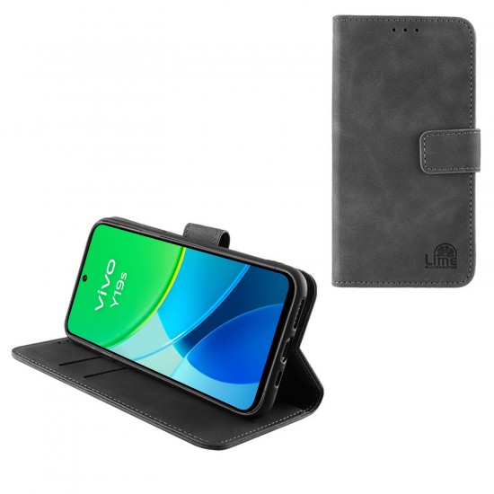 LIME ESSENTIAL ΘΗΚΗ VIVO Y19s 6.68in MAGNET BOOK STAND CLIP GREY LIME ESSENTIAL ΘΗΚΗ VIVO Y19s 6.68in MAGNET BOOK STAND CLIP GREY