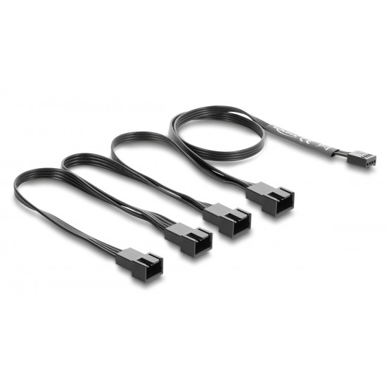 DELOCK καλώδιο 1x 4pin PWM σε 4x 4pin PWM 84540 για ανεμιστήρες, 40cm