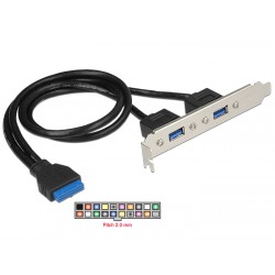 DELOCK Cable USB 3.0 2x Type-A female σε 19pin header female DELOCK Cable USB 3.0 2x Type-A female σε 19pin header female