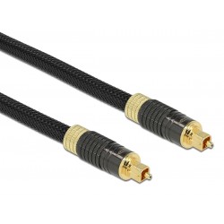 DELOCK καλώδιο ήχου Toslink 86595, gold plated, 5m, μαύρο DELOCK καλώδιο ήχου Toslink 86595, gold plated, 5m, μαύρο