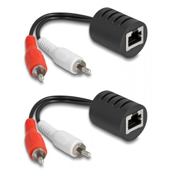 DELOCK audio extender 87857 RCA σε RCA, μέσω καλωδίου RJ45, έως 50m DELOCK audio extender 87857 RCA σε RCA, μέσω καλωδίου RJ45, έως 50m