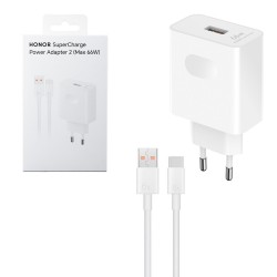 TRAVEL HONOR HN-200330E00 SUPER CHARGE USB-A 5V/2A 10V/4A 11V/6A 66W +USB ΣΕ TYPE C 6A WHITE PACKING OR