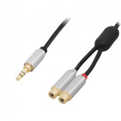 Καλώδιο Stereo Jack 3.5mm - 2xRCA M/F 15cm Καλώδιο Stereo Jack 3.5mm - 2xRCA M/F 15cm