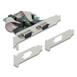 DELOCK κάρτα επέκτασης PCIe σε 2x RS-232 90007 DELOCK κάρτα επέκτασης PCIe σε 2x RS-232 90007