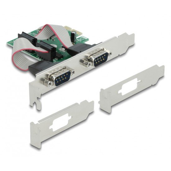 DELOCK κάρτα επέκτασης PCIe σε 2x RS-232 90007 DELOCK κάρτα επέκτασης PCIe σε 2x RS-232 90007