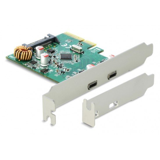 DELOCK κάρτα επέκτασης PCI Express x4 σε 2x USB-C 90397, 10 Gbps DELOCK κάρτα επέκτασης PCI Express x4 σε 2x USB-C 90397, 10 Gbps