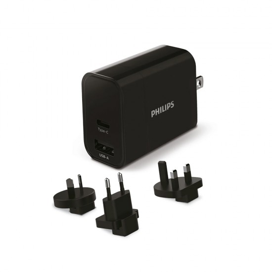 TRAVEL PHILIPS DLP2621T DUAL USB C + USB A 30W ΜΕ ΑΝΤΑΠΤΟΡΕΣ ΓΙΑ EU,UK,USA,HB BLACK PACKING OR TRAVEL PHILIPS DLP2621T DUAL USB C + USB A 30W ΜΕ ΑΝΤΑΠΤΟΡΕΣ ΓΙΑ EU,UK,USA,HB BLACK PACKING OR