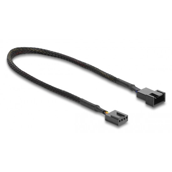 DELOCK καλώδιο προέκτασης 4pin PWM 91360 για ανεμιστήρες, 30cm, μαύρο DELOCK καλώδιο προέκτασης 4pin PWM 91360 για ανεμιστήρες, 30cm, μαύρο