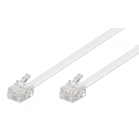 GOOBAY καλώδιο τηλεφώνου 93065, RJ11 6P4C, CCA, 15m, λευκό GOOBAY καλώδιο τηλεφώνου 93065, RJ11 6P4C, CCA, 15m, λευκό