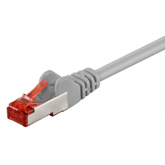 GOOBAY καλώδιο δικτύου 93212, CAT 6 S/FTP, copper, 250MHz, 0.25m, γκρι