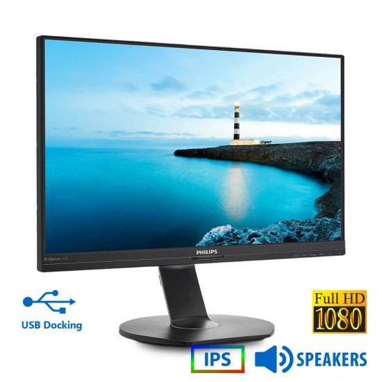 Used Monitor 241B7QUPEB/00 IPS LED/Philips/24\\"FHD/1920x1080/Wide/Black/w/Speakers/USB Docking/D-SUB Used Monitor 241B7QUPEB/00 IPS LED/Philips/24\\"FHD/1920x1080/Wide/Black/w/Speakers/USB Docking/D-SUB