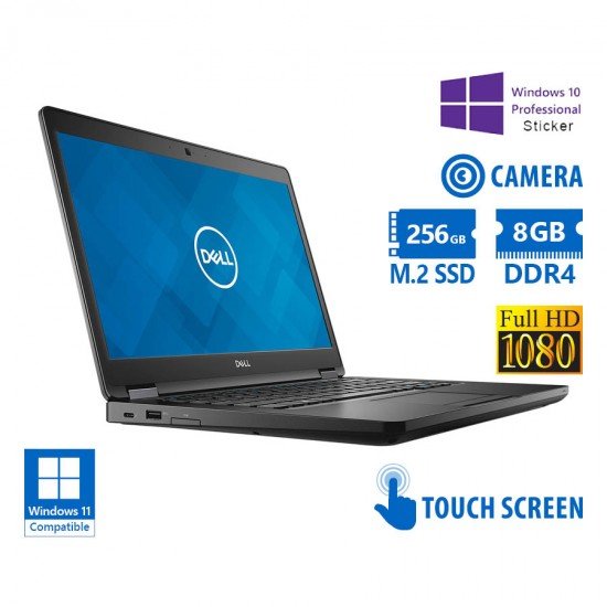 Dell (A-) Latitude 5490 i7-8650U/14\\"FHD Touchscreen/8GB DDR4/256GB M.2 SSD/No ODD/Camera/10P Grade A Dell (A-) Latitude 5490 i7-8650U/14\\"FHD Touchscreen/8GB DDR4/256GB M.2 SSD/No ODD/Camera/10P Grade A