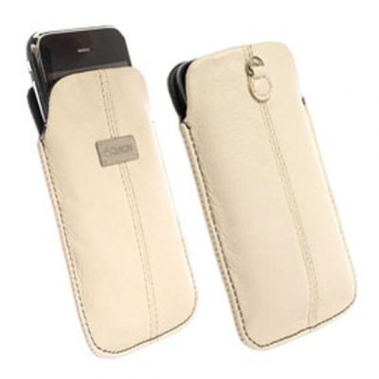KRUSELL ΘΗΚΗ ΠΟΥΓΚΙ LEATHER LUNA SAND/WHITE L