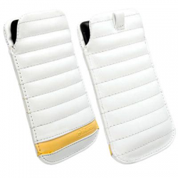 KRUSELL ΘΗΚΗ ΠΟΥΓΚΙ LEATHER IDRE WHITE YELLOW L LONG