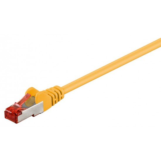 GOOBAY καλώδιο δικτύου 95453, CAT 6 S/FTP (PiMF), CCA, 0.25m, κίτρινο GOOBAY καλώδιο δικτύου 95453, CAT 6 S/FTP (PiMF), CCA, 0.25m, κίτρινο