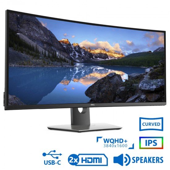 Used (A-) Monitor U3818DW Curved IPS LED/Dell/38\\"UW-QHD/3840x1600/Black/w/Speakers/Grade A-/DP & 2xH Used (A-) Monitor U3818DW Curved IPS LED/Dell/38\\"UW-QHD/3840x1600/Black/w/Speakers/Grade A-/DP & 2xH