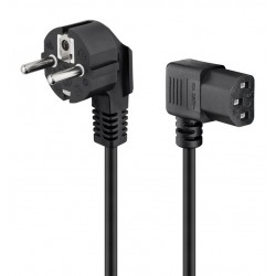 GOOBAY καλώδιο τροφοδοσίας 96032, γωνιακό, 1mm², 3m, μαύρο GOOBAY καλώδιο τροφοδοσίας 96032, γωνιακό, 1mm², 3m, μαύρο