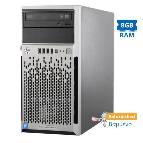 HP Proliant ML310e Gen8v2 Server Tower G3240/8GB DDR3/No HDD/4LFF/2xPSU/DVD/P222-512MB Grade A+ Refu HP Proliant ML310e Gen8v2 Server Tower G3240/8GB DDR3/No HDD/4LFF/2xPSU/DVD/P222-512MB Grade A+ Refu