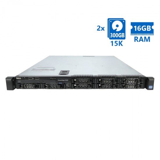 Refurbished Server Dell Poweredge R420 R1U E5-2430(6-cores)/16GB DDR3/2x300GB 15K/8xSFF/1xPSU/No ODD Refurbished Server Dell Poweredge R420 R1U E5-2430(6-cores)/16GB DDR3/2x300GB 15K/8xSFF/1xPSU/No ODD