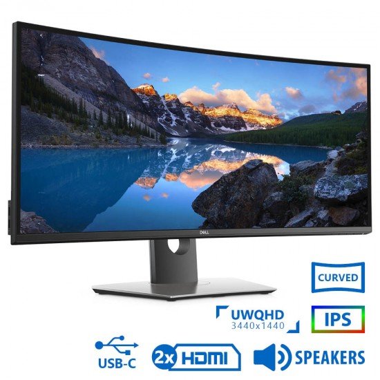 Used Monitor U3419W Curved/Dell/34\\"UW-QHD/3440x1440/Black/w/Speakers/DP & 2xHDMI & USB Type-C & USB Used Monitor U3419W Curved/Dell/34\\"UW-QHD/3440x1440/Black/w/Speakers/DP & 2xHDMI & USB Type-C & USB