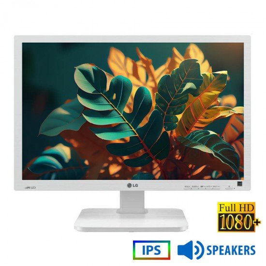Used (A-) Monitor 24MB65PM IPS LED/LG/24"FHD/1920x1200/Wide/White/w/Speakers/Grade A-/D-SUB & DVI-D Used (A-) Monitor 24MB65PM IPS LED/LG/24"FHD/1920x1200/Wide/White/w/Speakers/Grade A-/D-SUB & DVI-D