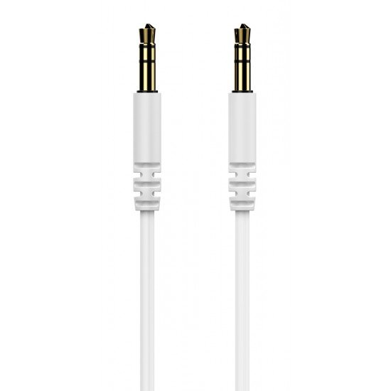 CELEBRAT καλώδιο ήχου 3.5mm AU-01, AUX, 1m, λευκό CELEBRAT καλώδιο ήχου 3.5mm AU-01, AUX, 1m, λευκό