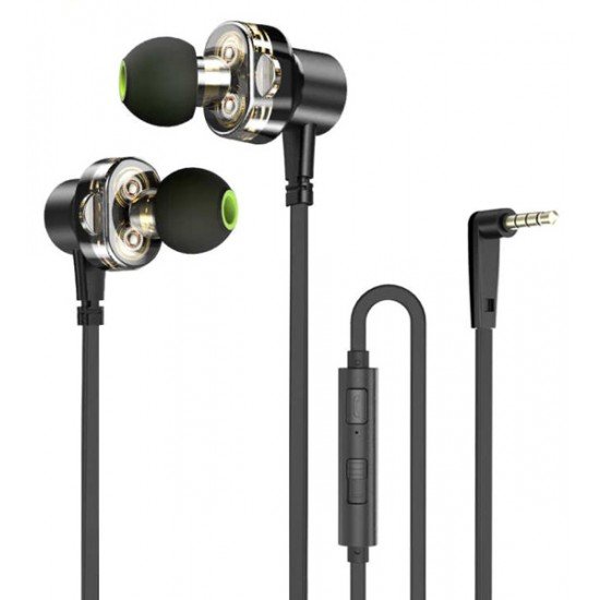 AWEI earphones με μικρόφωνο Z1, 3.5mm, 1.2m, μαύρα AWEI earphones με μικρόφωνο Z1, 3.5mm, 1.2m, μαύρα