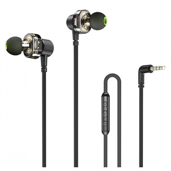 AWEI earphones με μικρόφωνο Z2, 3.5mm, 1.2m, μαύρα AWEI earphones με μικρόφωνο Z2, 3.5mm, 1.2m, μαύρα