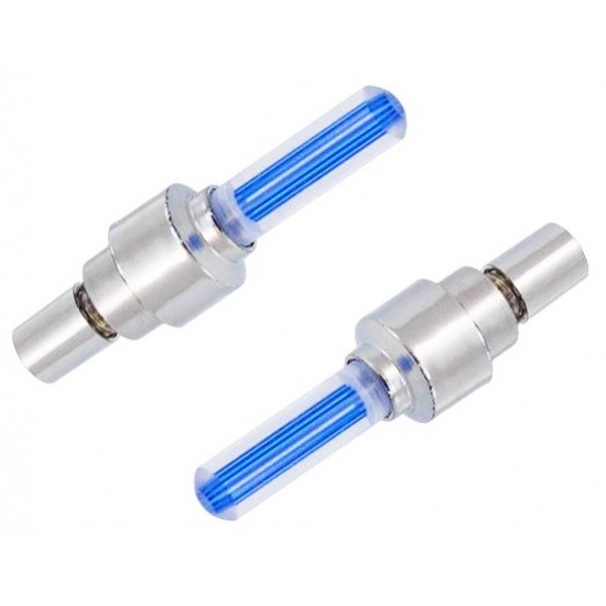 Καπάκι βαλβίδας ποδηλάτου BIKE-0031, LED, 6.5cm, 2τμχ, μπλε